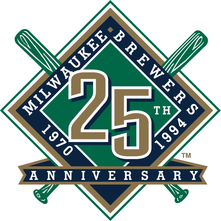 Milwaukee Brewers 1994 Anniversary Logo iron on paper